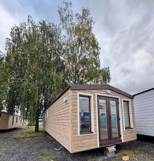 Mobilní dům Super Arktik 3+kk – béžová fasáda bez údržby