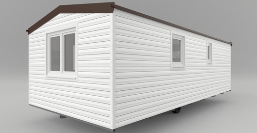 Mobilheim Super Arktik Economy s bílou fasádou – stylové bydlení