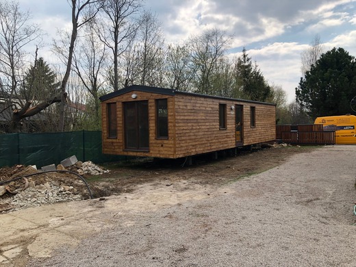 Mobilní dům dřevěný obklad