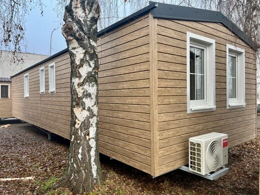 Mobilní dům s fasádou Decosiding a klimatizací