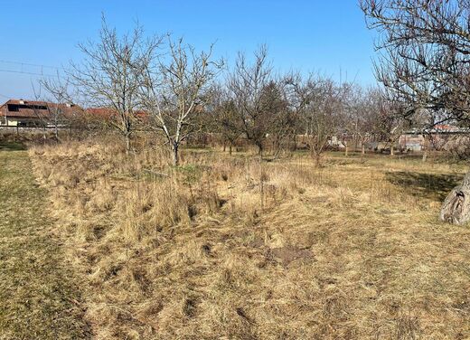 Pozemek před úpravou s mobilním domem | Před realizací