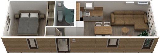 Půdorys mobilního domu – praktické dispoziční řešení interiéru